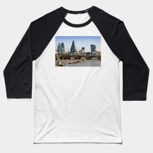 London Cityscape Blackfriars Bridge England Baseball T-Shirt